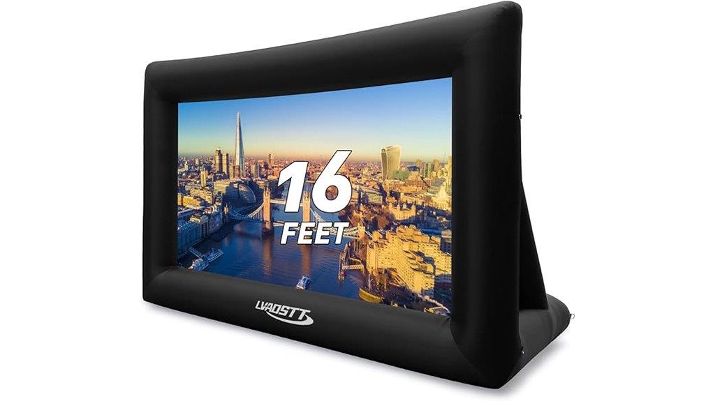 large inflatable outdoor projector