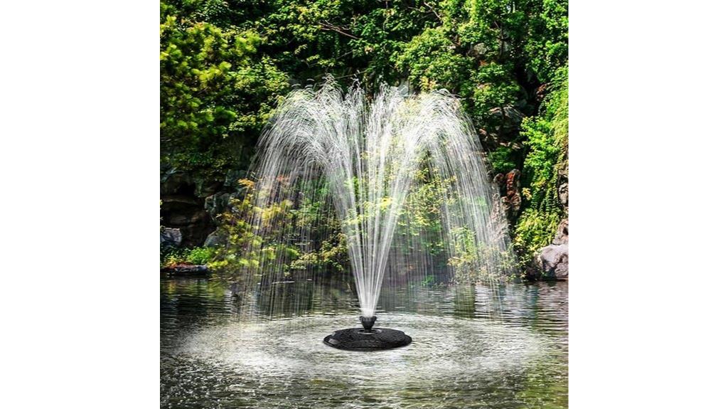 large pond floating fountain