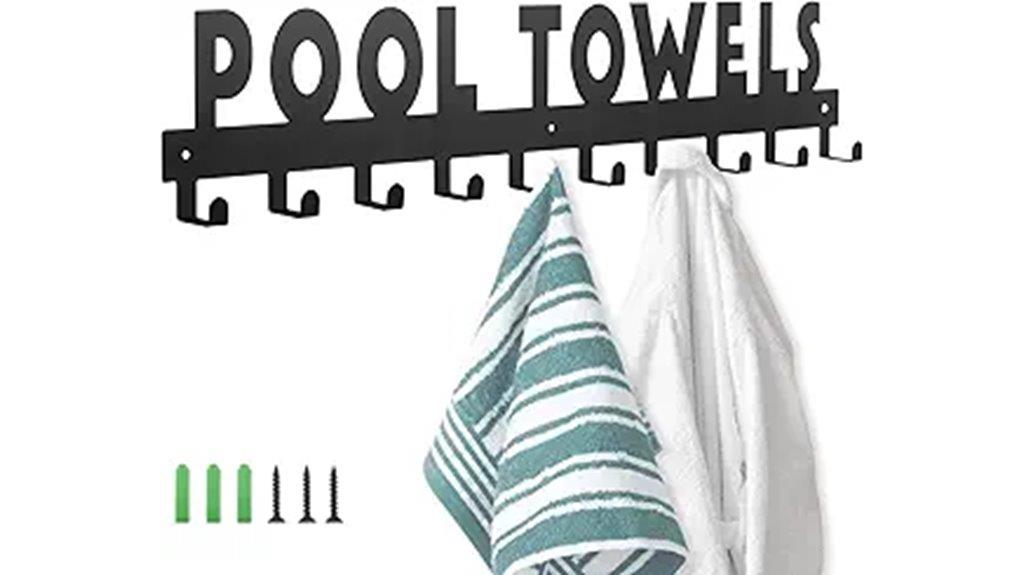 large towel rack hooks