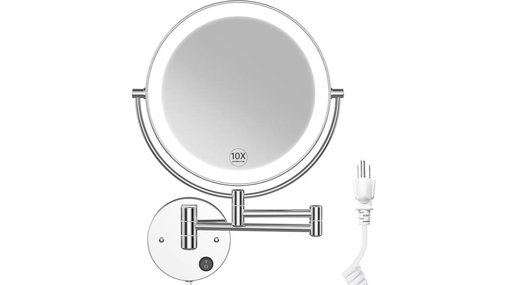 large wall mounted makeup mirror