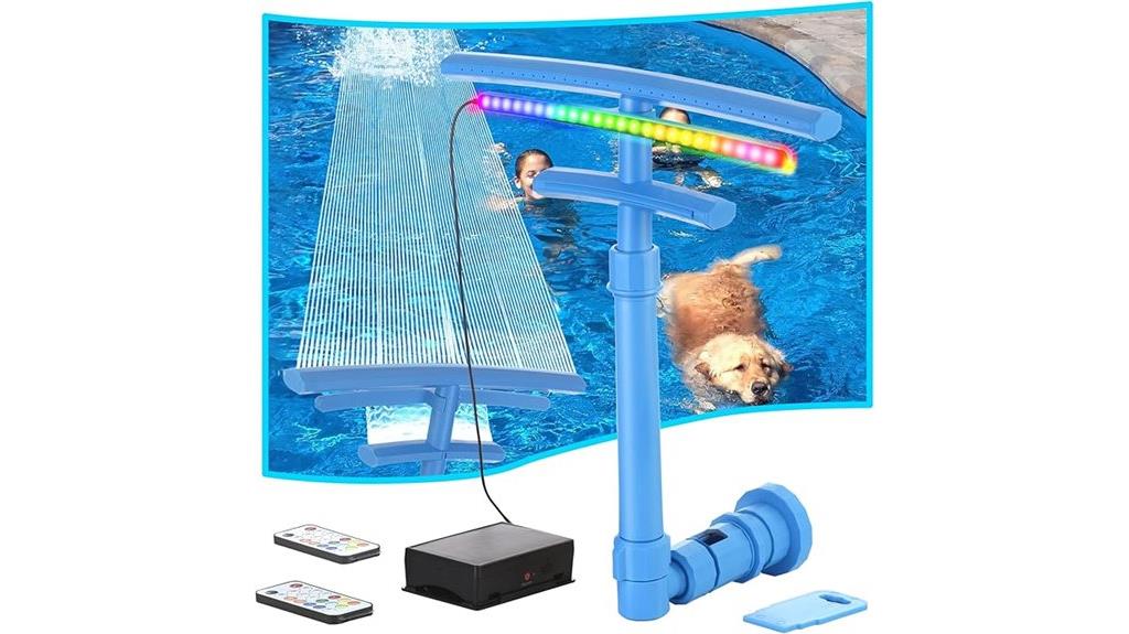 led lit adjustable waterfall