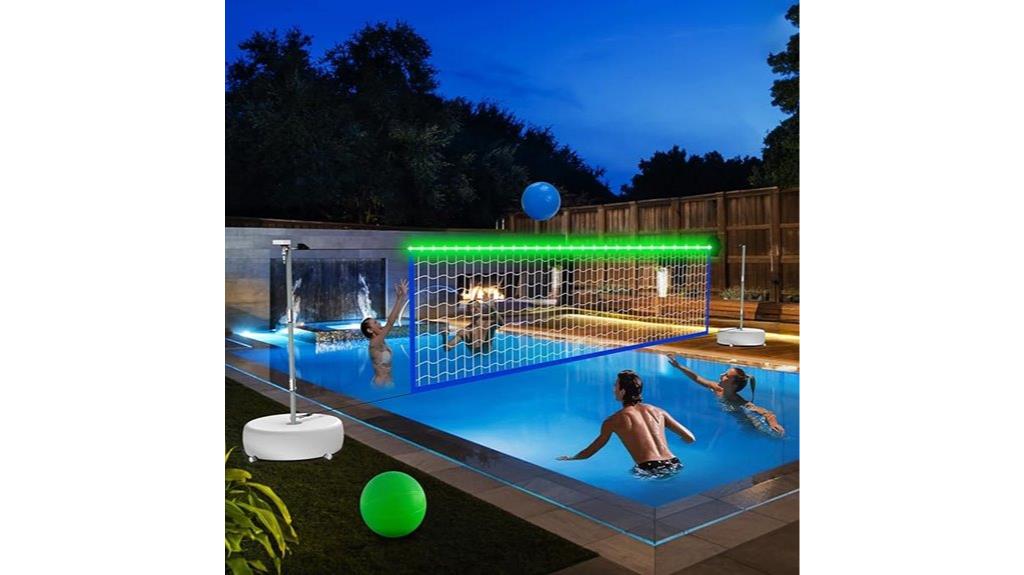 led lit pool volleyball