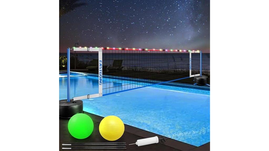lighted pool volleyball net