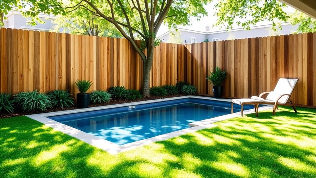 low maintenance safe pool landscaping