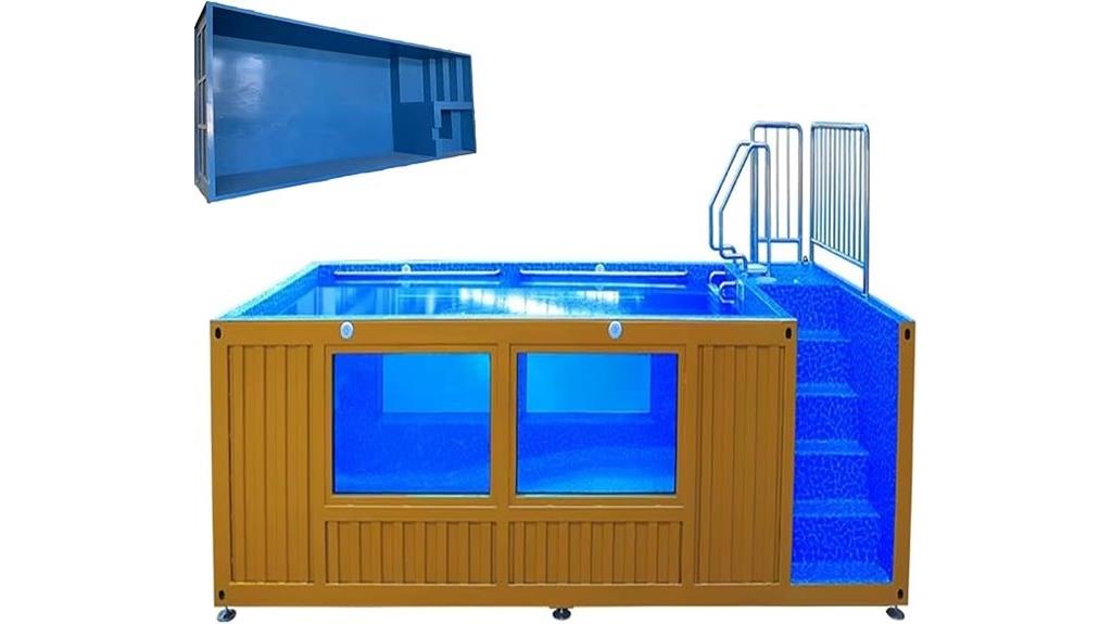outdoor rooftop container pool