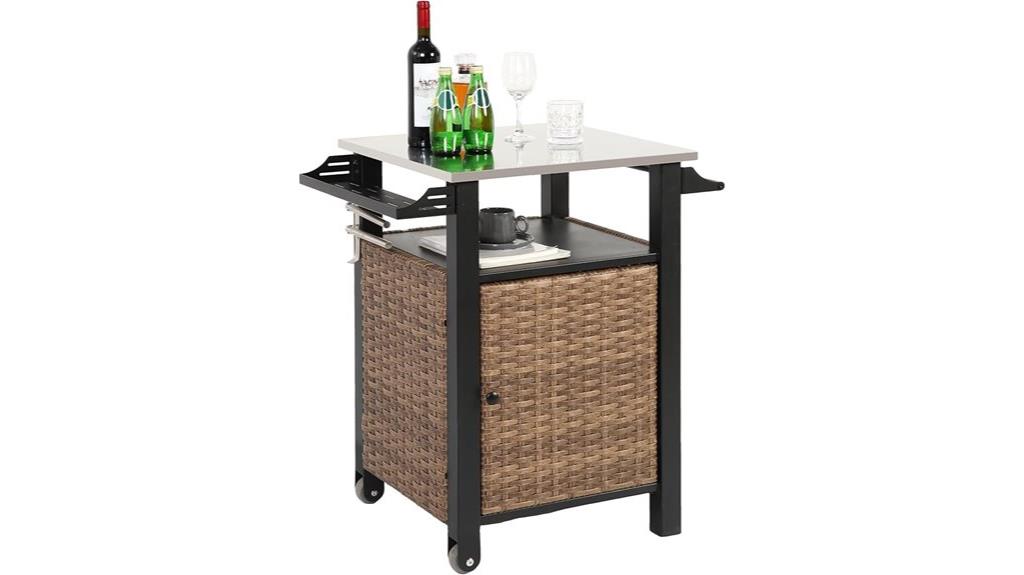 outdoor stainless steel cart