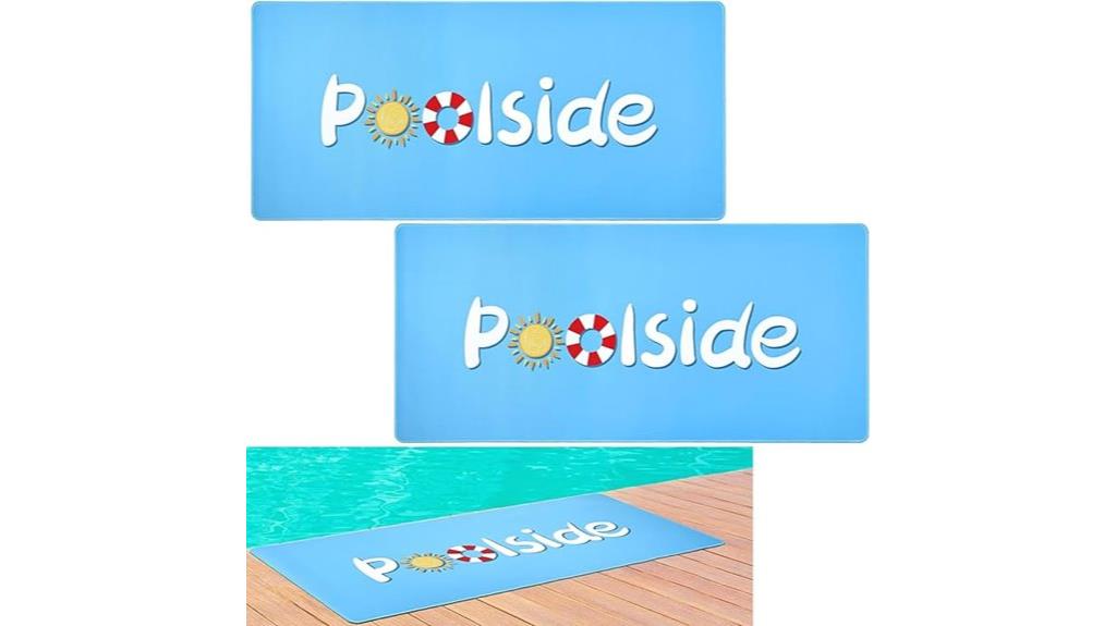 pair of poolside mats