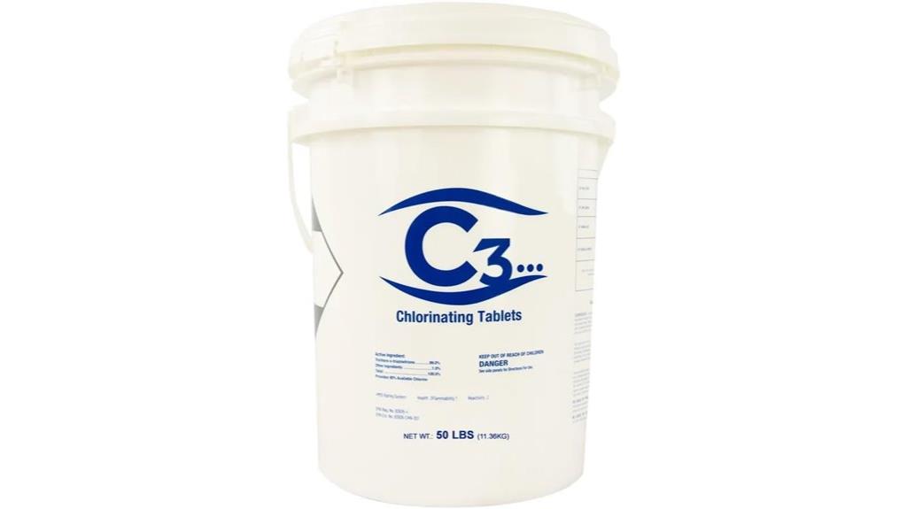 pool chlorine tablet pack