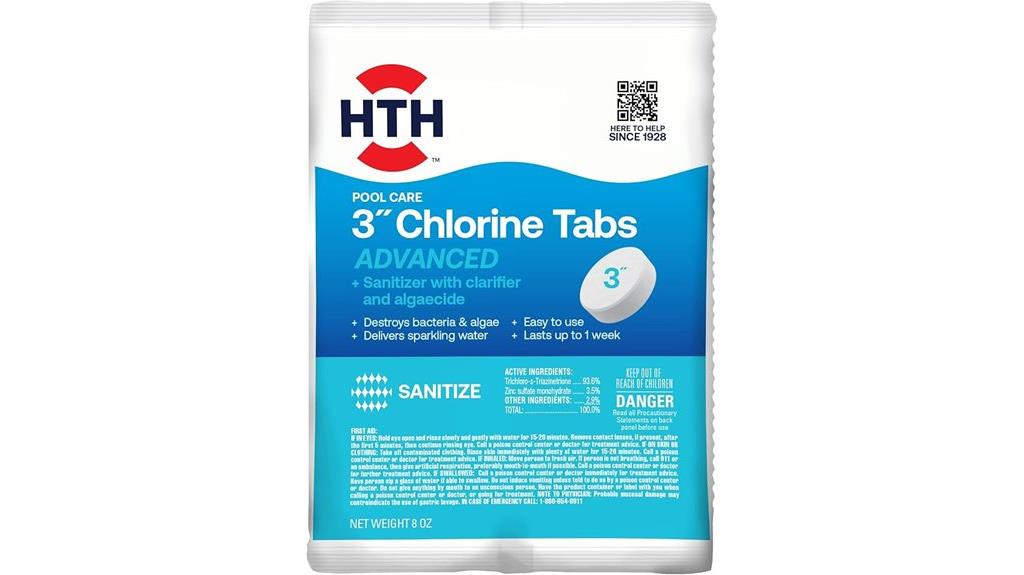 pool chlorine tablets pack