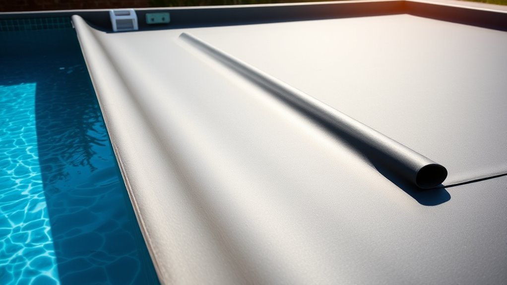 pool cover reduces heat loss