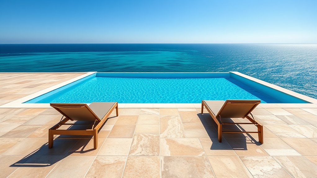 pool deck rim design
