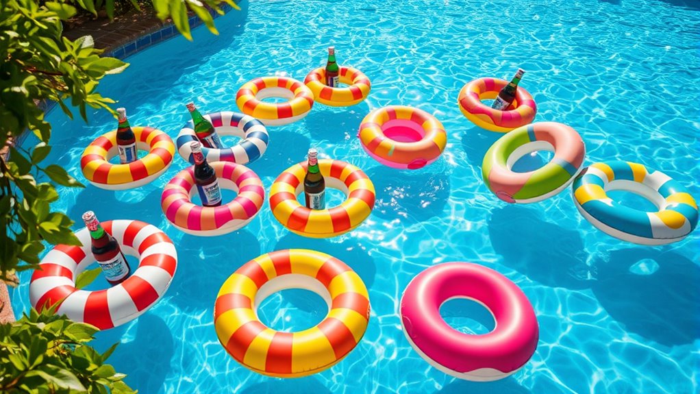 pool float drink coolers