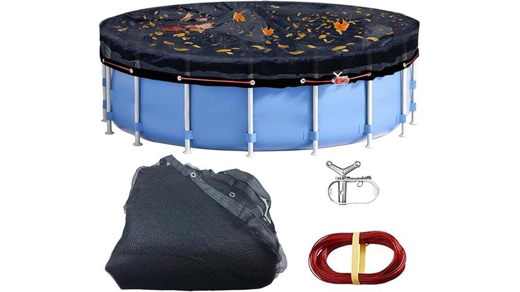 pool leaf cover size