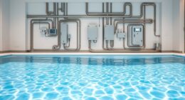 pool plumbing and electrical setup