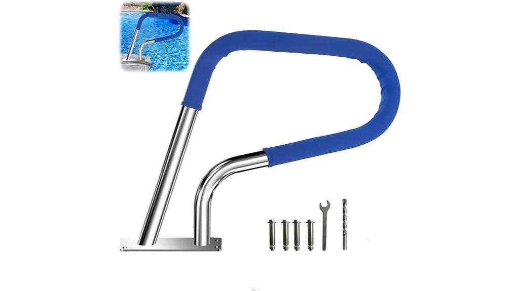 pool rail with no slip cover