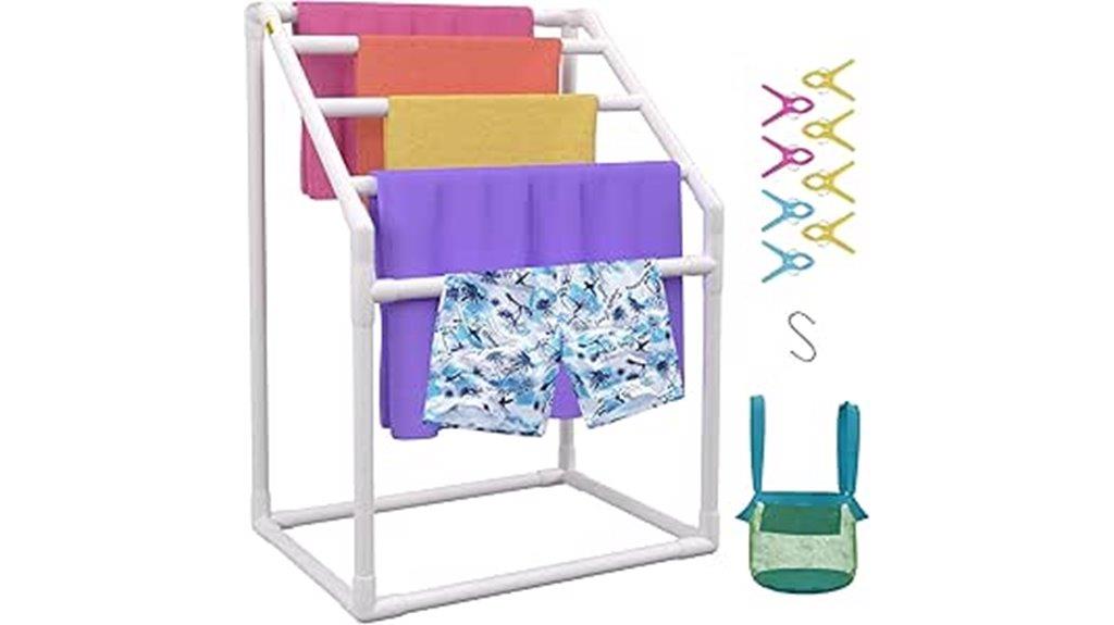 pool towel rack system