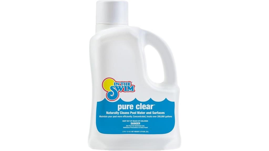 pool water clarifier container