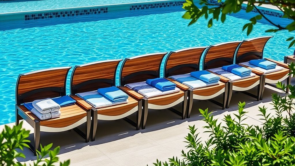 poolside storage bench options