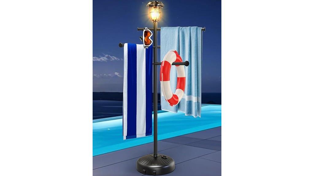 portable solar towel rack