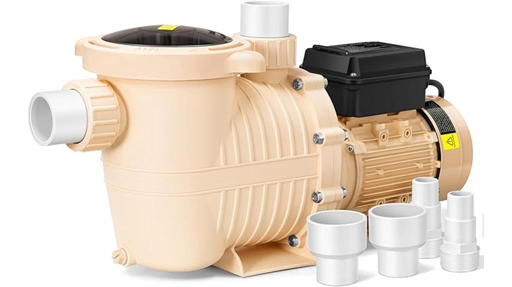 powerful pool pump with basket