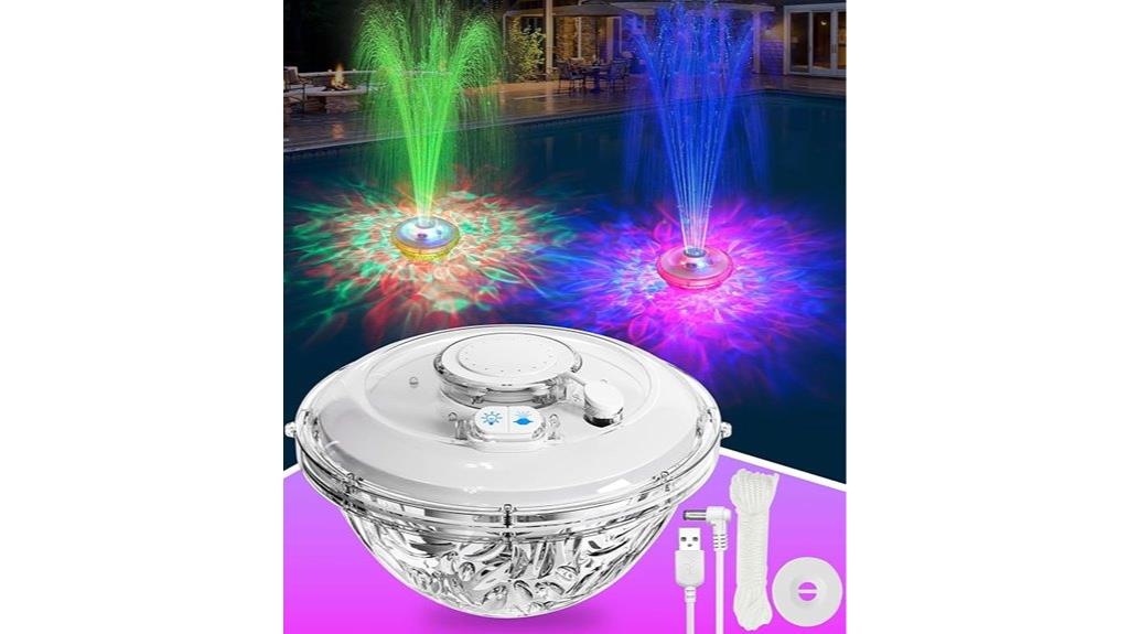 rechargeable floating pool fountain