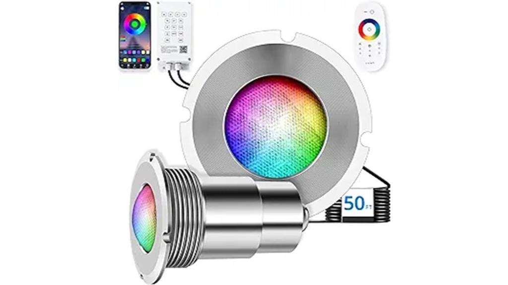 rgbw inground pool light