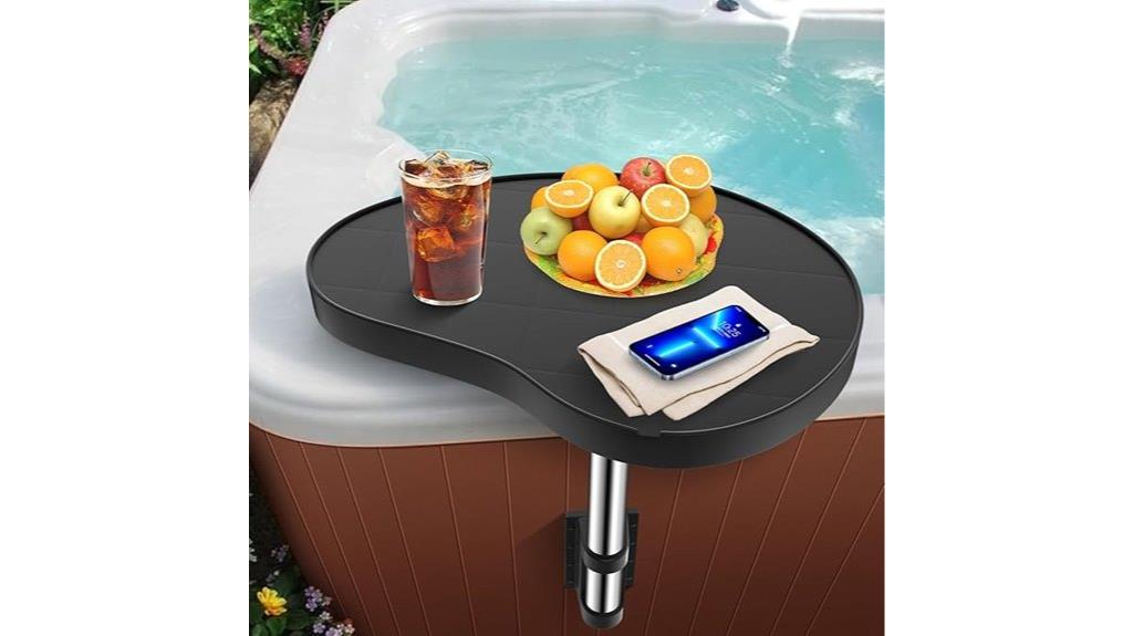 rotating hot tub drink tray