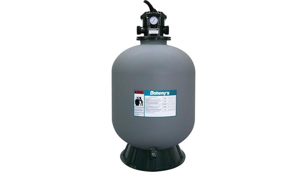 sand filter with valve