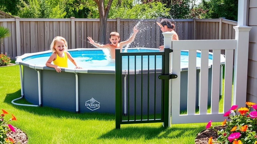 secure pool cover and gate