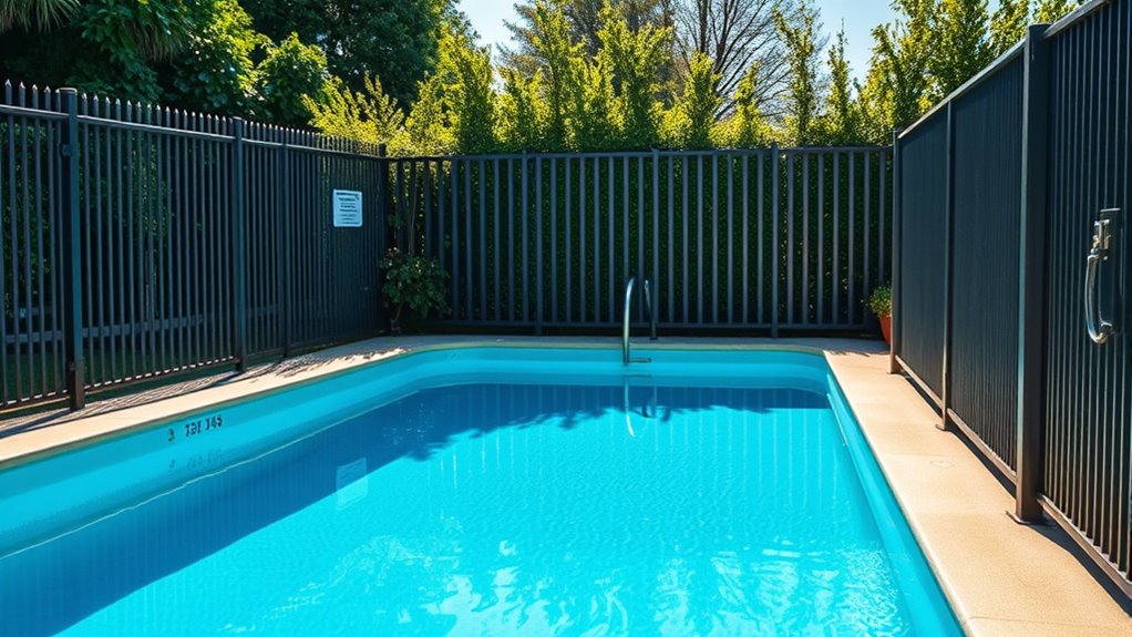 secure sturdy pool fencing