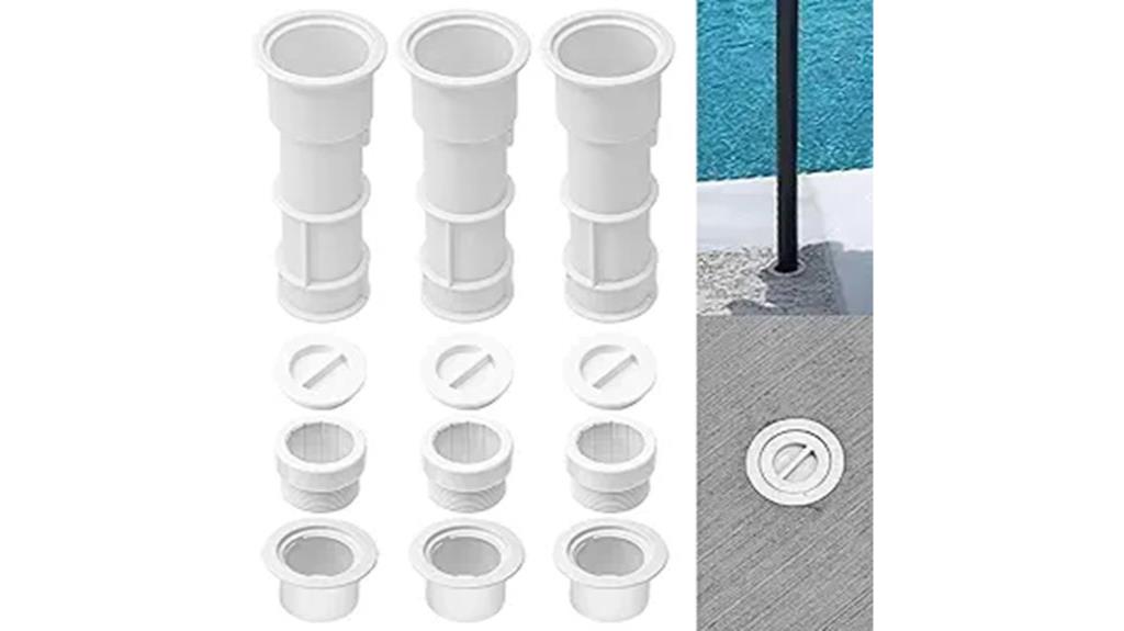 set of three outdoor umbrella stands