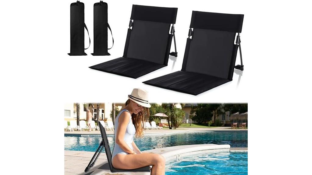set of two foldable loungers