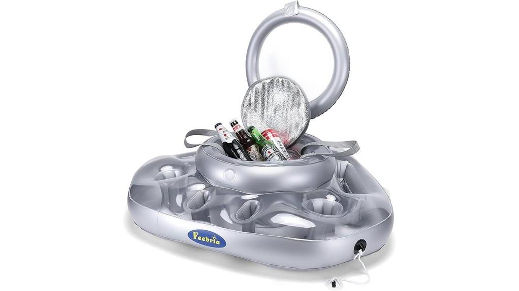 silver inflatable cooler
