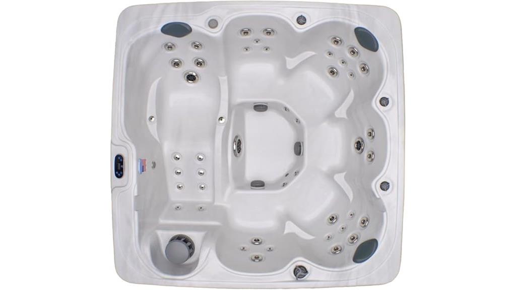 six person hot tub features