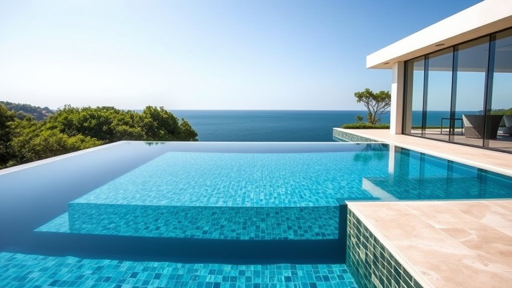 sleek seamless pool design