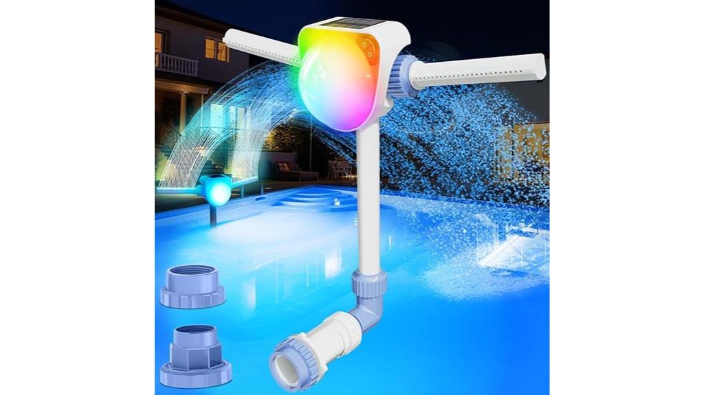 solar fountain light show