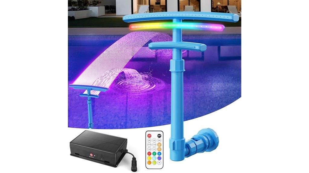 solar fountain with led