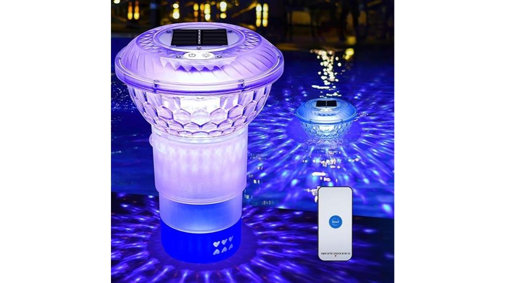 solar powered float with light