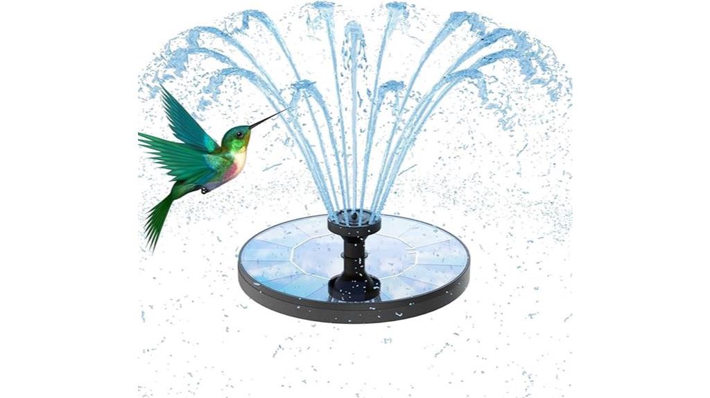 solar powered water fountain