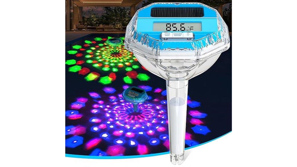 solar powered waterproof thermometer