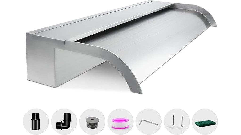 stainless steel waterfall fountain