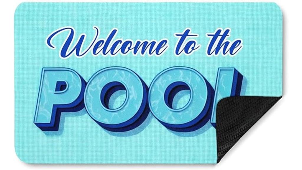 summer pool welcome mat