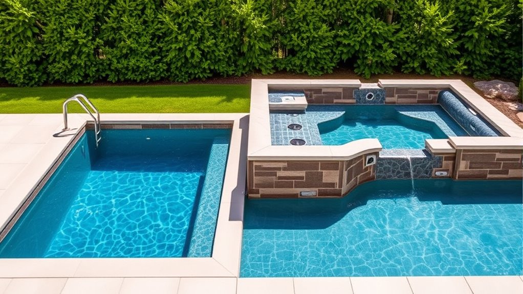 swimming pools with features