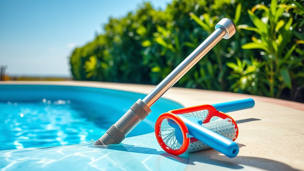 telescopic pool cleaning poles
