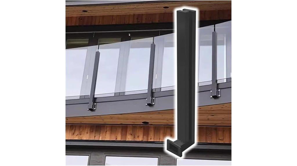 tempered glass railing support