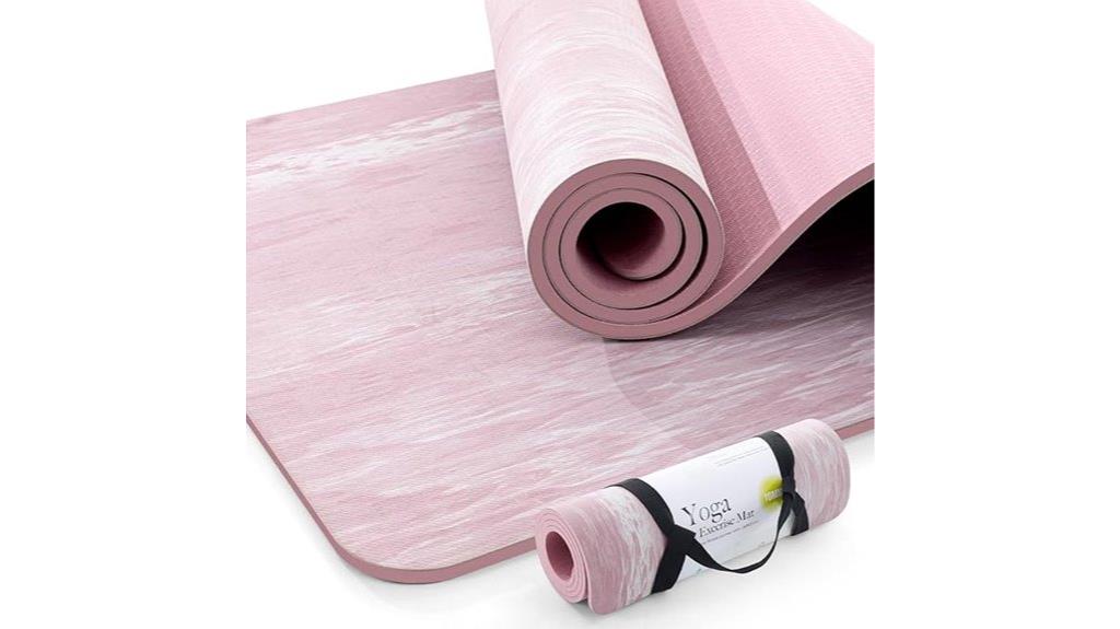 thick yoga mat with strap