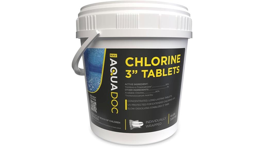three inch pool chlorine