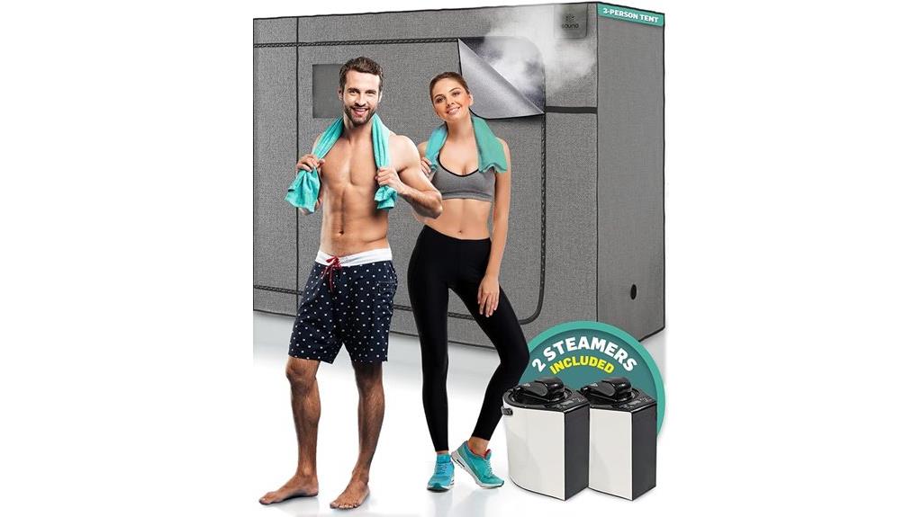 three person sauna cabinet