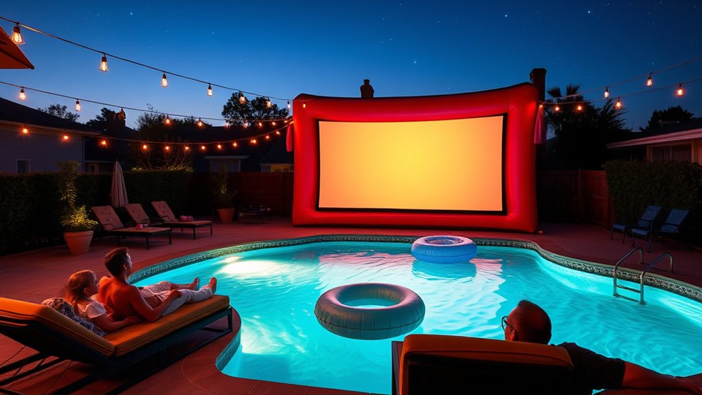 top inflatable pool movie screens