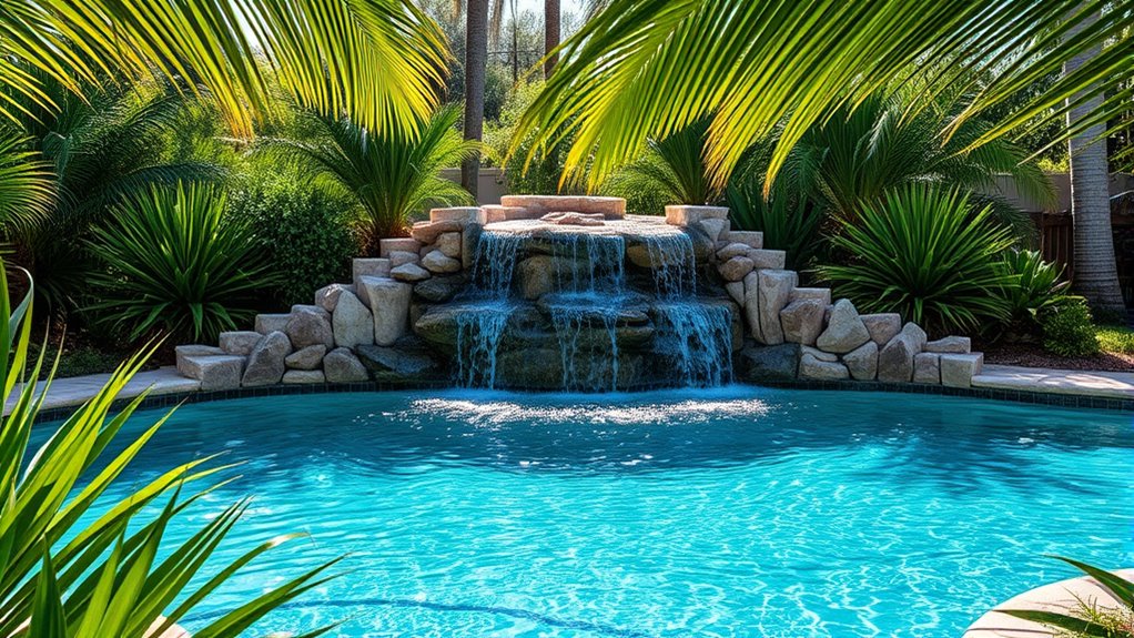 top lagoon pool waterfall kits